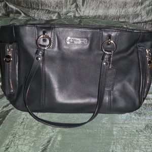 Coach Gallery Leather Zipper Tote Shoulder Bag